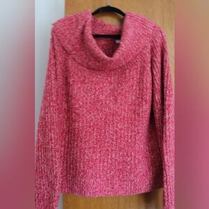 Madewell Off-the-Shoulder/Cowl Neck Red Sweater